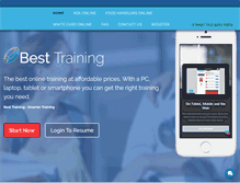 Tablet Screenshot of besttraining.com.au